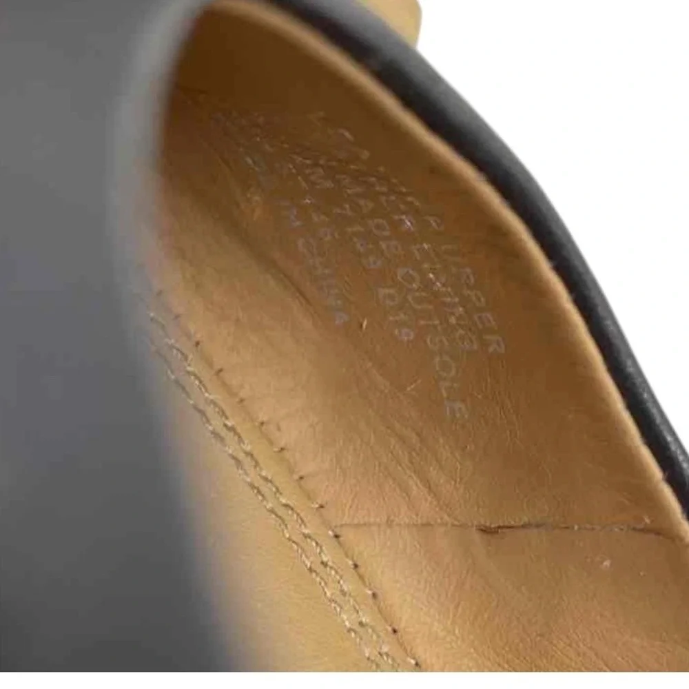 Tory Burch Ballet Flats Women 5.5 Black Excellent Leather Patent Logo Cap Toe